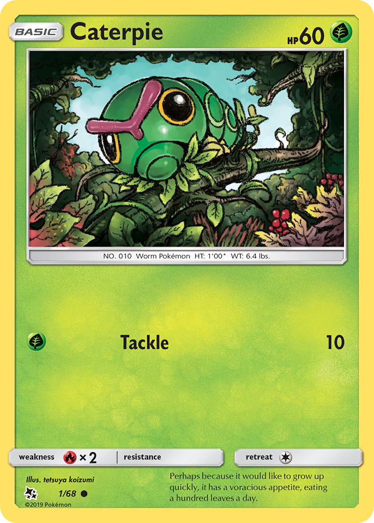 Caterpie (1/68) [Sun & Moon: Hidden Fates] | Total Play