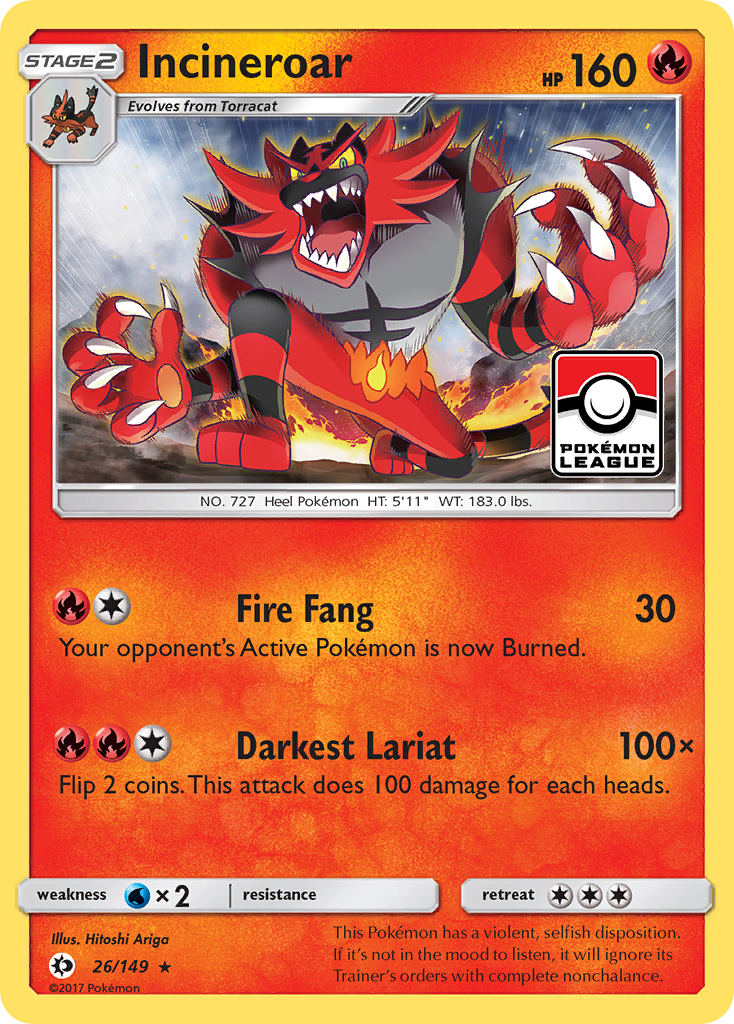 Incineroar (26/149) [Sun & Moon: Base Set] | Total Play