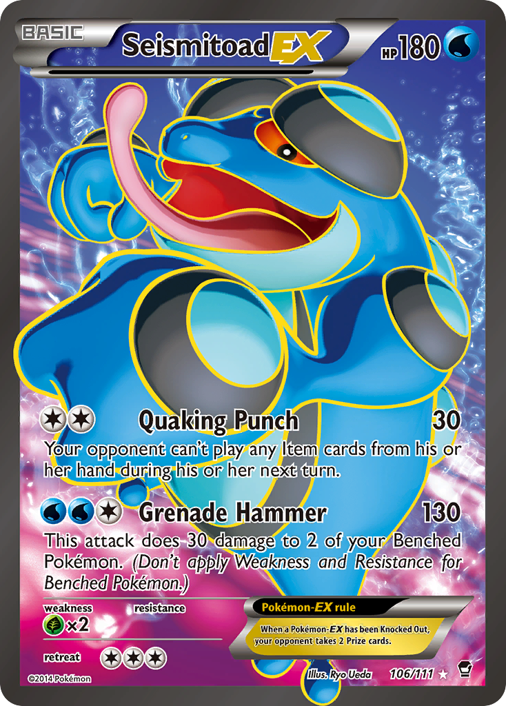 Seismitoad EX (106/111) [XY: Furious Fists] | Total Play