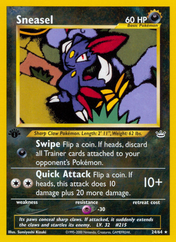 Sneasel (24/64) [Neo Revelation 1st Edition] | Total Play