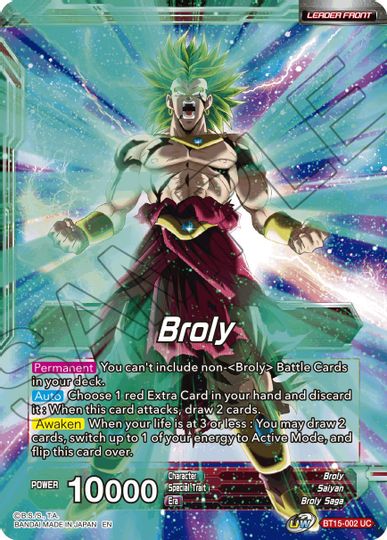 Broly // SS Broly, Demon's Second Coming (BT15-002) [Saiyan Showdown Prerelease Promos] | Total Play