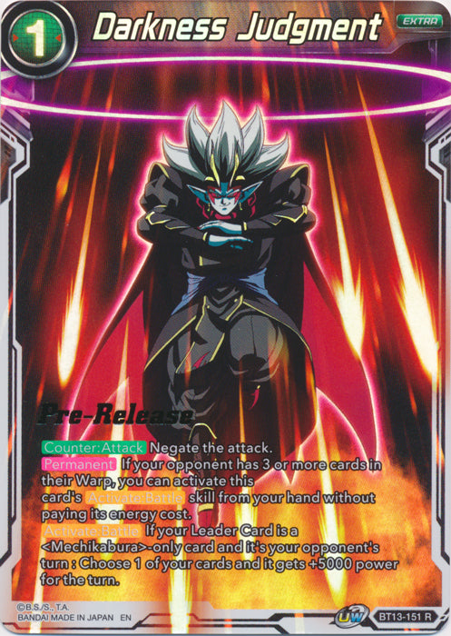 Darkness Judgment (BT13-151) [Supreme Rivalry Prerelease Promos] | Total Play