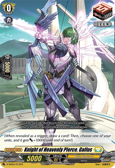 Knight of Heavenly Pierce, Gallus (D-SD03/012EN) [Tohya Ebata: Apex Ruler] | Total Play