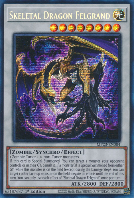 Skeletal Dragon Felgrand [MP23-EN084] Prismatic Secret Rare | Total Play