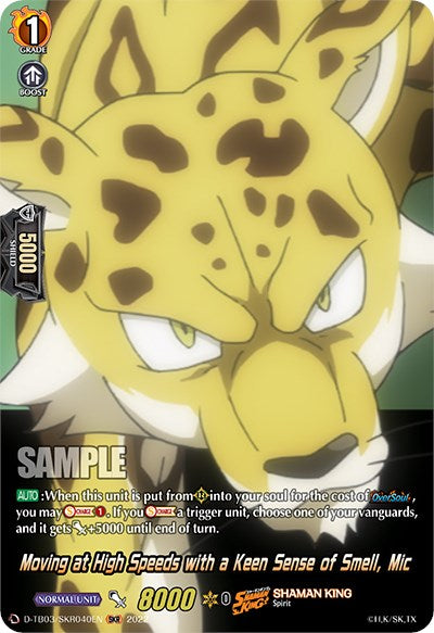 Moving at High Speeds with a Keen Sense of Smell, Mic (D-TB03/SKR040EN) [Shaman King] | Total Play