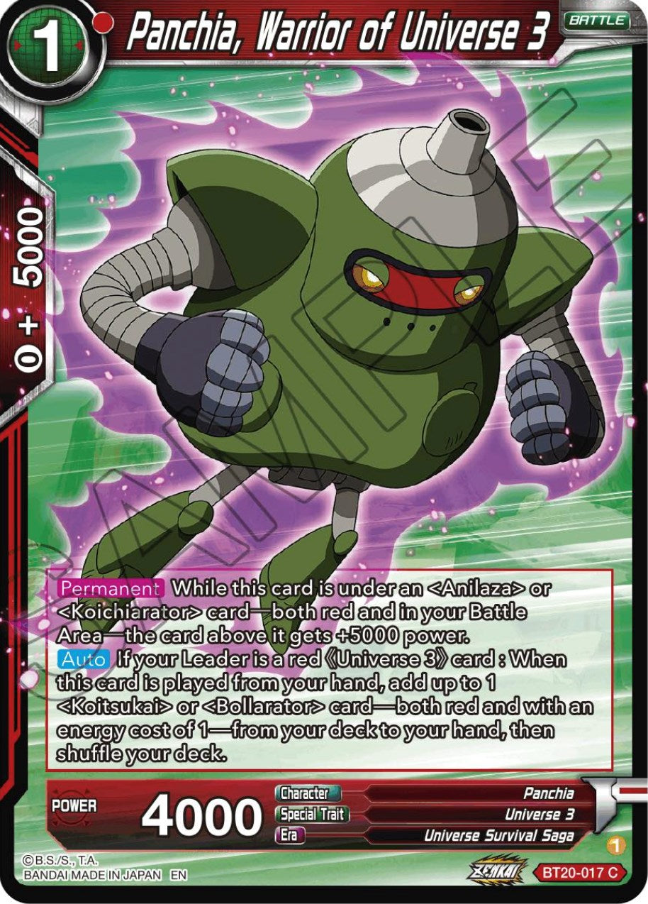 Panchia, Warrior of Universe 3 (BT20-017) [Power Absorbed] | Total Play