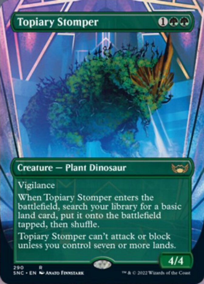 Topiary Stomper (Borderless Alternate Art) [Streets of New Capenna] | Total Play