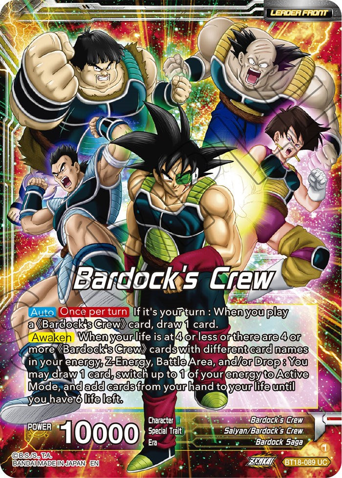 Bardock's Crew // Bardock, Inherited Will (BT18-089) [Dawn of the Z-Legends Prerelease Promos] | Total Play