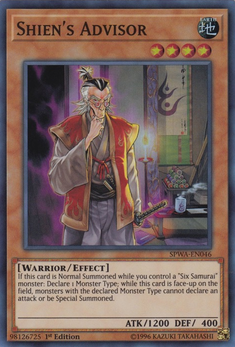 Shien's Advisor [SPWA-EN046] Super Rare | Total Play