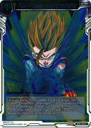 Full-Power Kamehameha (BT6-103_PR) [Destroyer Kings Prerelease Promos] | Total Play