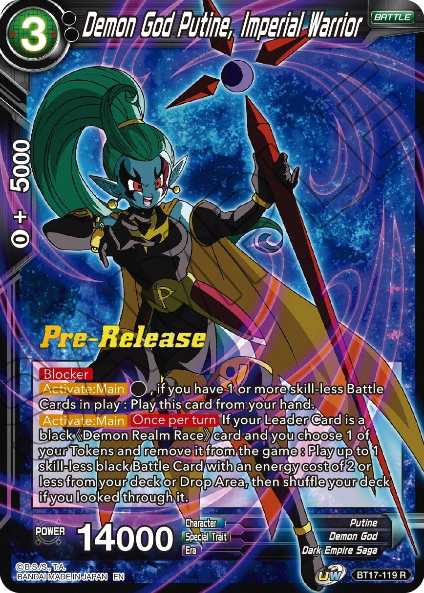 Demon God Putine, Imperial Warrior (BT17-119) [Ultimate Squad Prerelease Promos] | Total Play