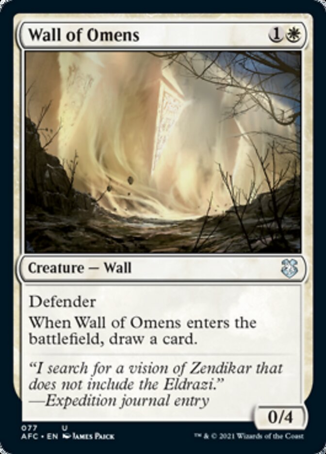 Wall of Omens [Dungeons & Dragons: Adventures in the Forgotten Realms Commander] | Total Play