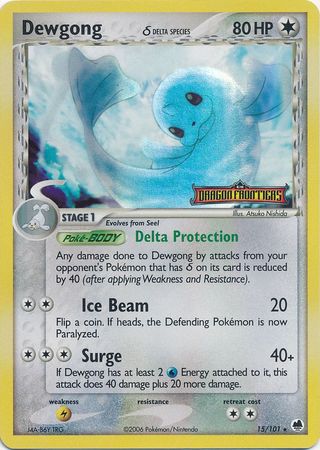 Dewgong (15/101) (Delta Species) (Stamped) [EX: Dragon Frontiers] | Total Play