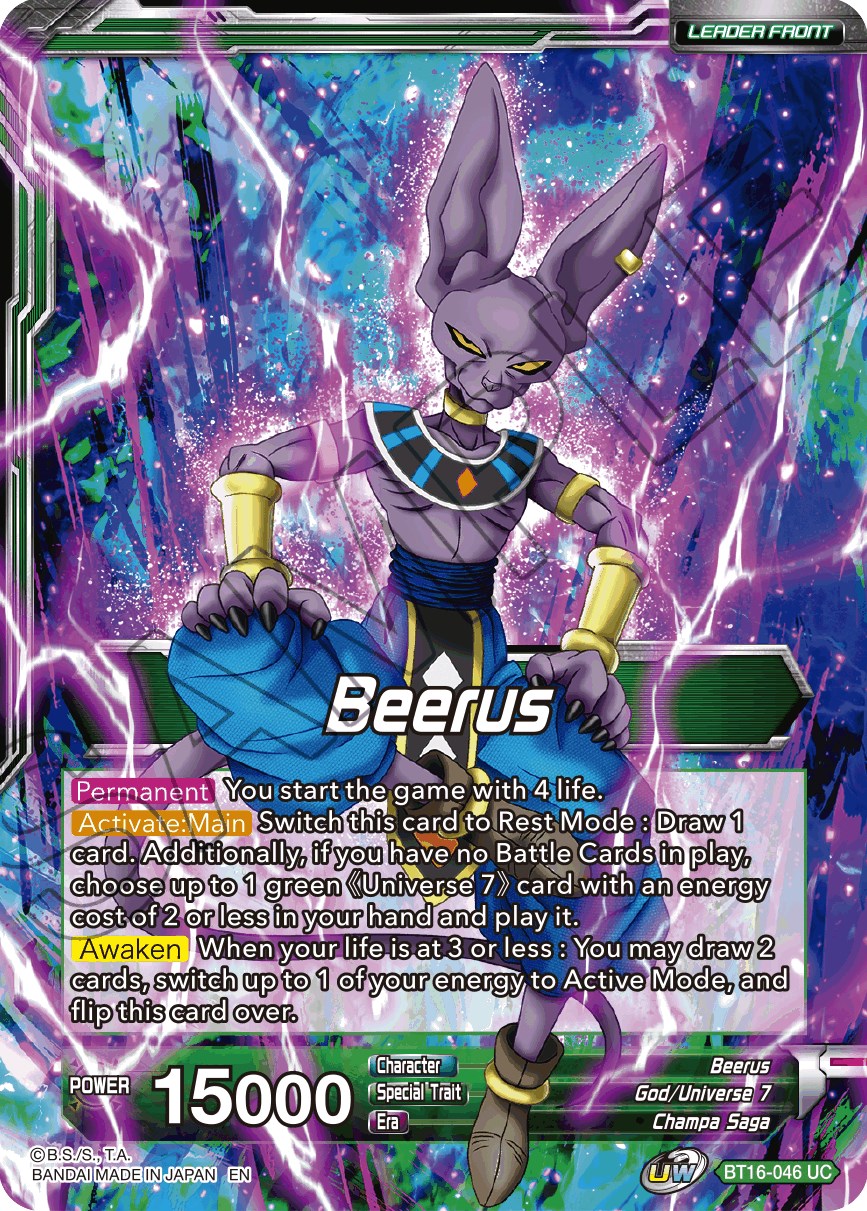 Beerus // Beerus, Victory at All Costs (BT16-046) [Realm of the Gods Prerelease Promos] | Total Play