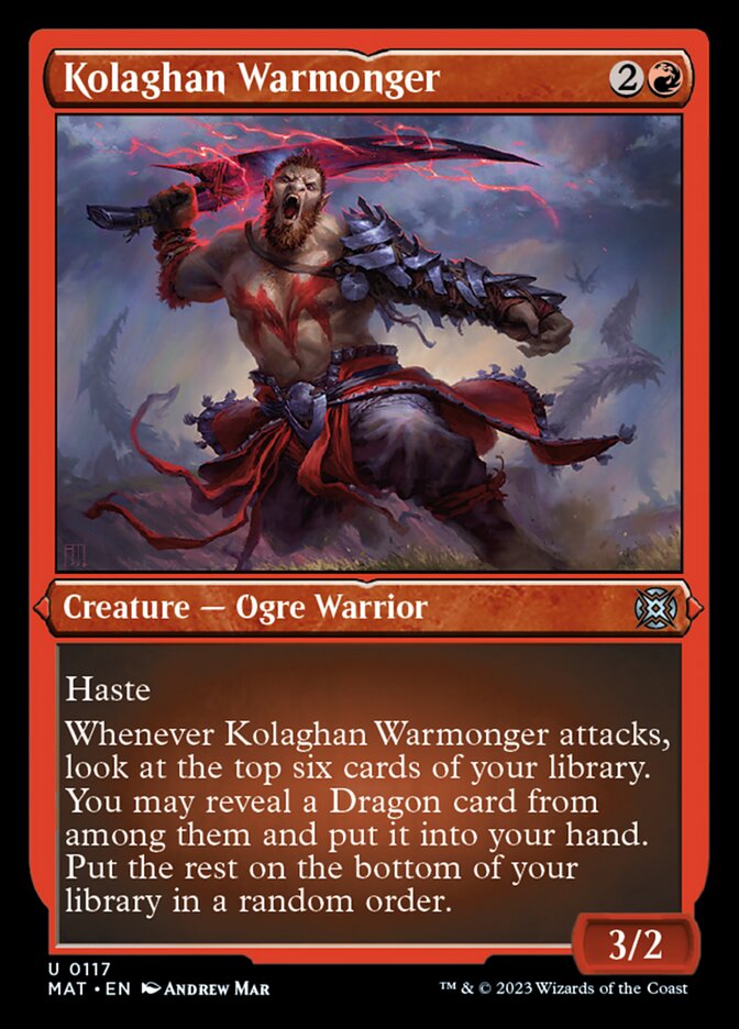 Kolaghan Warmonger (Foil Etched) [March of the Machine: The Aftermath] | Total Play