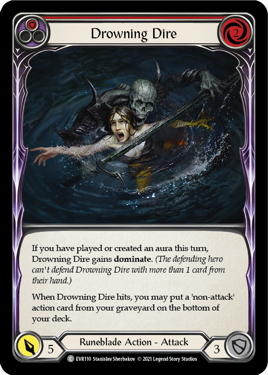 Drowning Dire (Red) [EVR110] (Everfest)  1st Edition Rainbow Foil | Total Play