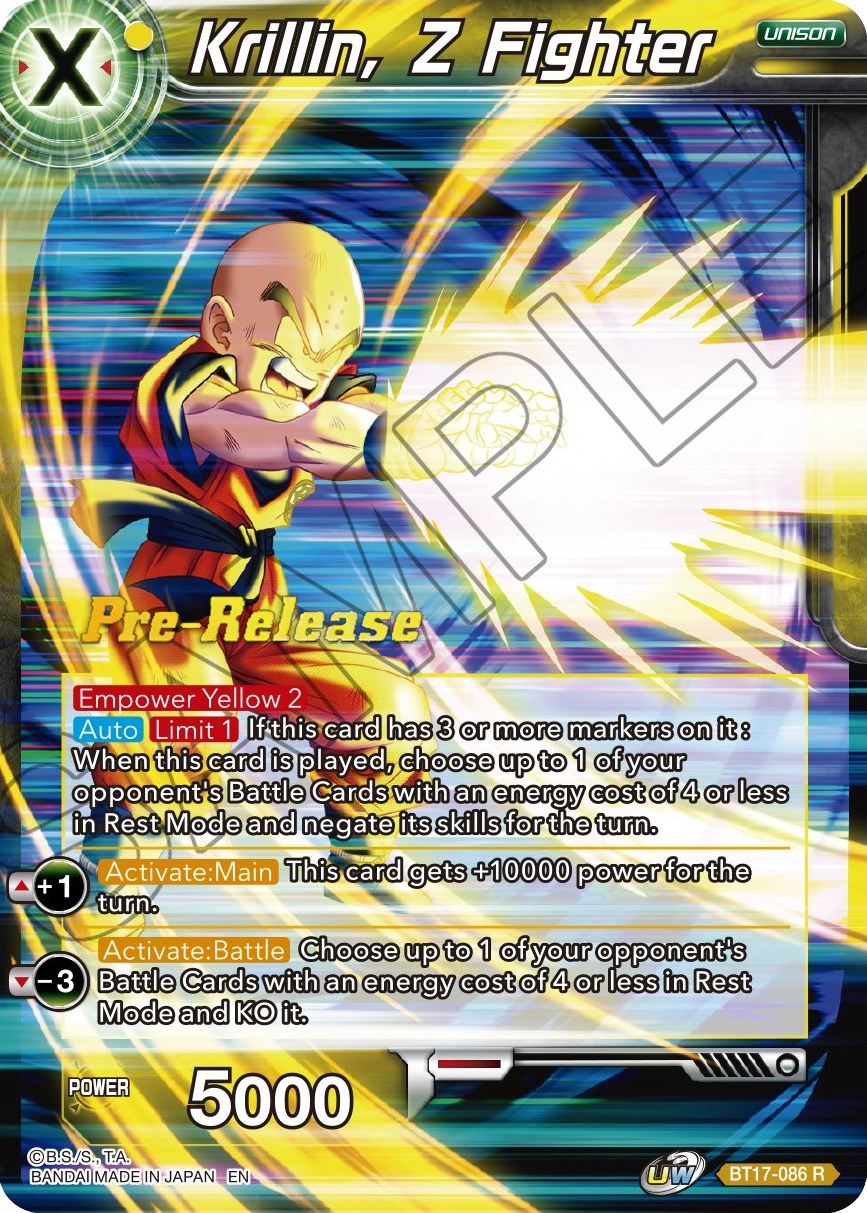Krillin, Z Fighter (BT17-086) [Ultimate Squad Prerelease Promos] | Total Play