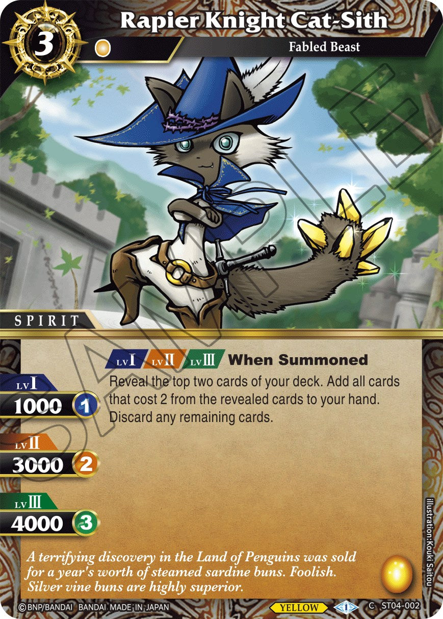 Rapier Knight Cat-Sith (ST04-002) [Starter Deck 04: Forbidden Magic] | Total Play