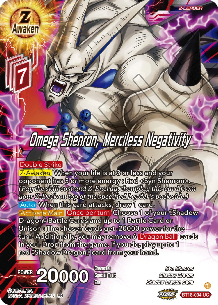 Omega Shenron, Merciless Negativity (BT18-004) [Dawn of the Z-Legends] | Total Play