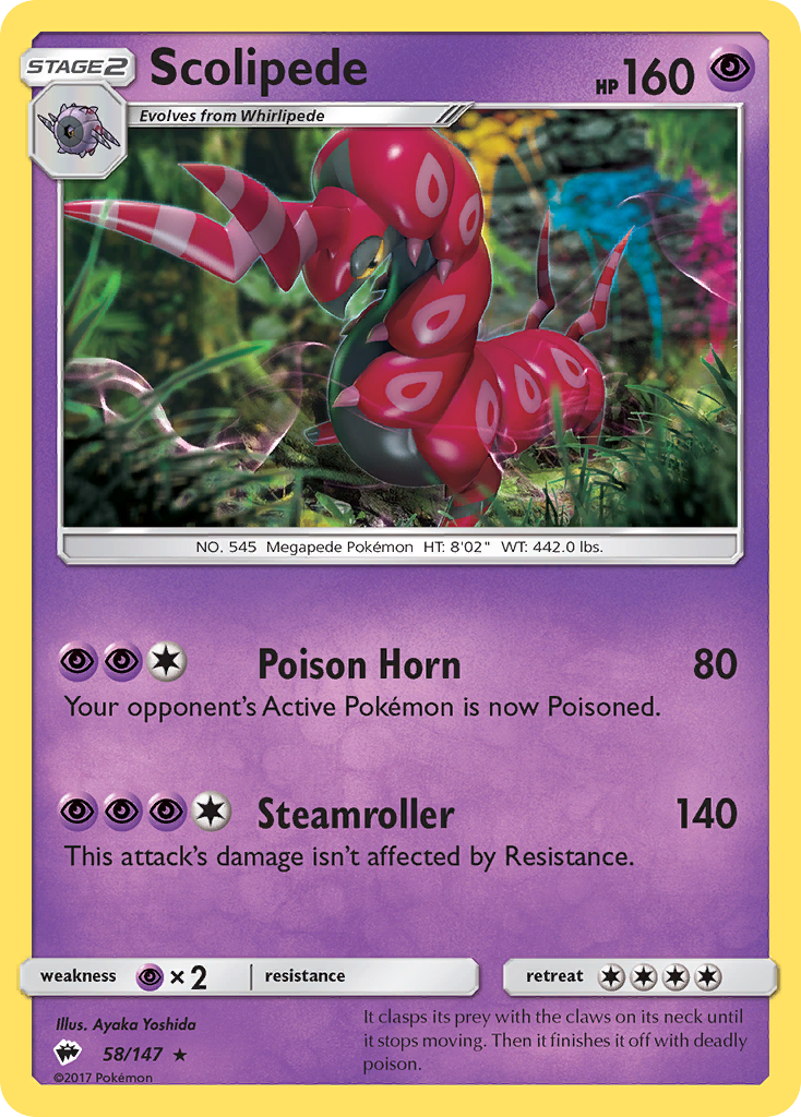 Scolipede (58/147) [Sun & Moon: Burning Shadows] | Total Play