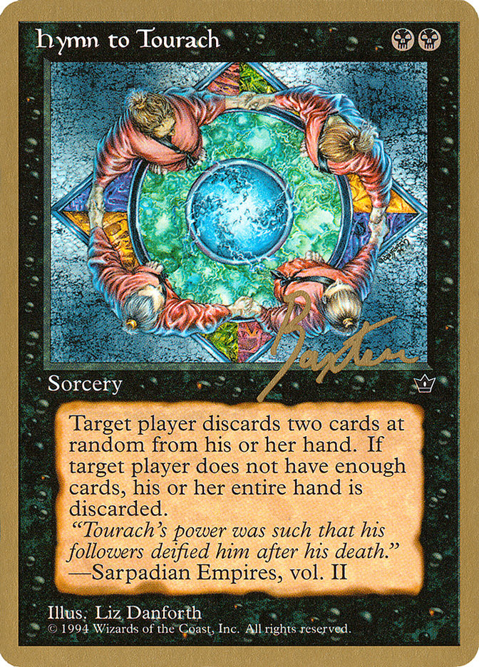 Hymn to Tourach (Circle) (George Baxter) [Pro Tour Collector Set] | Total Play