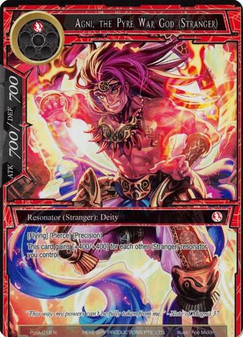 Agni, the Pyre War God (Stranger) (Full Art) (PofA-018) [Alice Origin IV: Prologue of Attoractia] | Total Play