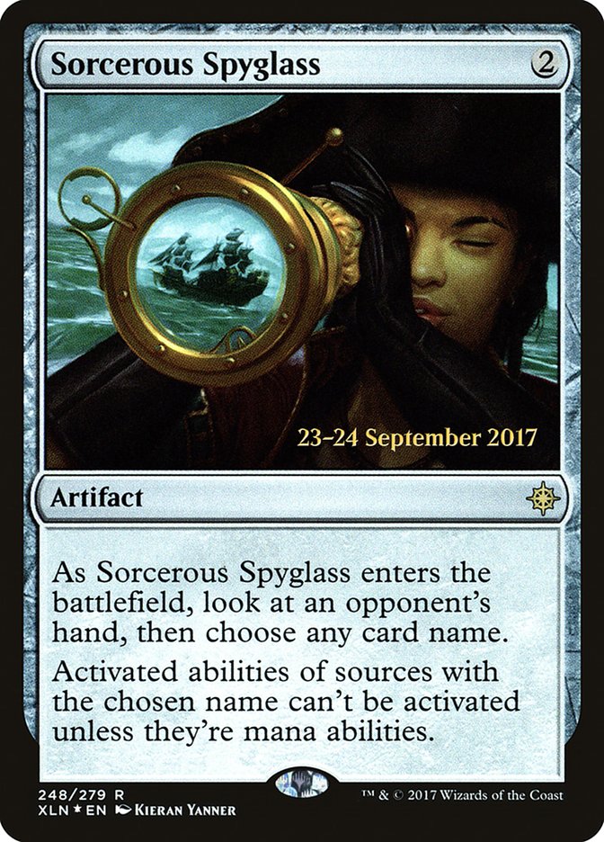 Sorcerous Spyglass [Ixalan Prerelease Promos] | Total Play