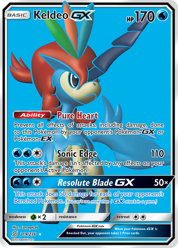 Keldeo GX (219/236) [Sun & Moon: Unified Minds] | Total Play