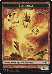 Elemental (008) // Serra the Benevolent Emblem (020) Double-Sided Token [Modern Horizons Tokens] | Total Play