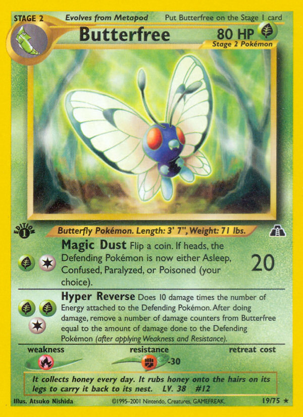 Butterfree (19/75) [Neo Discovery 1st Edition] | Total Play