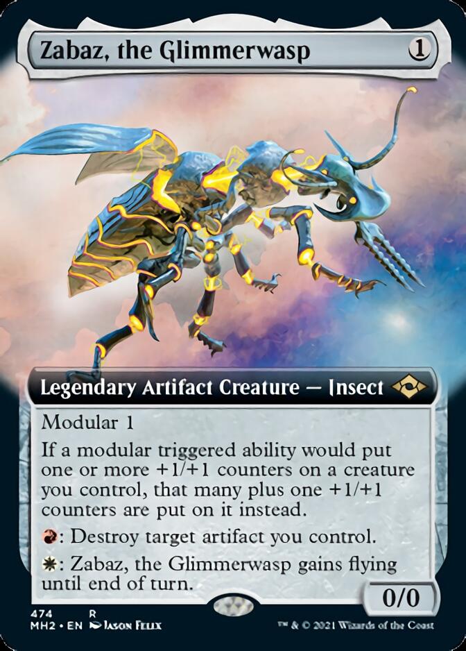 Zabaz, the Glimmerwasp (Extended Art) [Modern Horizons 2] | Total Play