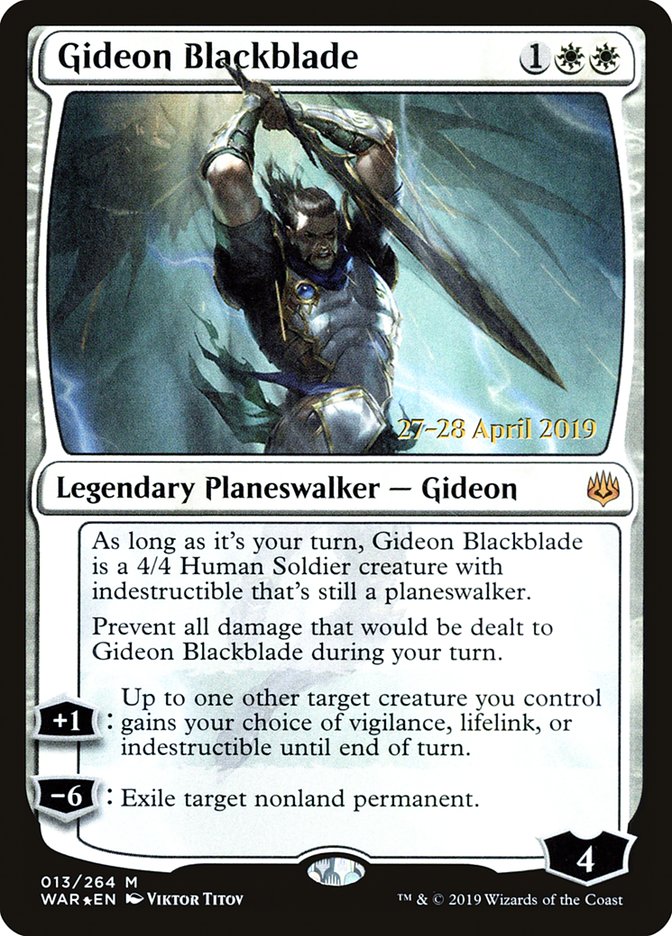 Gideon Blackblade [War of the Spark Prerelease Promos] | Total Play