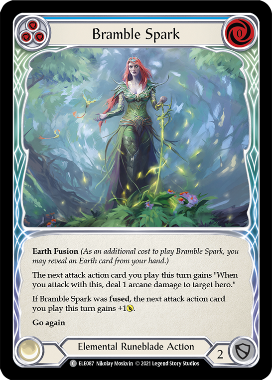 Bramble Spark (Blue) [ELE087] (Tales of Aria)  1st Edition Rainbow Foil | Total Play