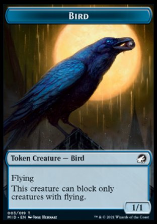 Clue // Bird Double-Sided Token [Innistrad: Midnight Hunt Tokens] | Total Play