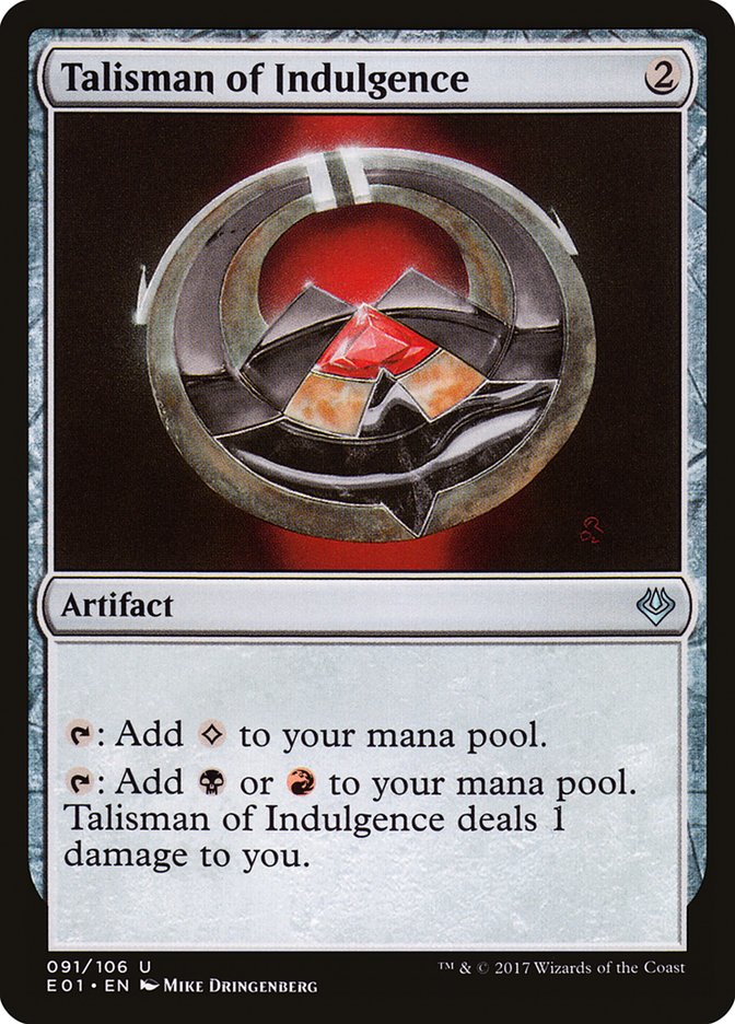 Talisman of Indulgence [Archenemy: Nicol Bolas] | Total Play