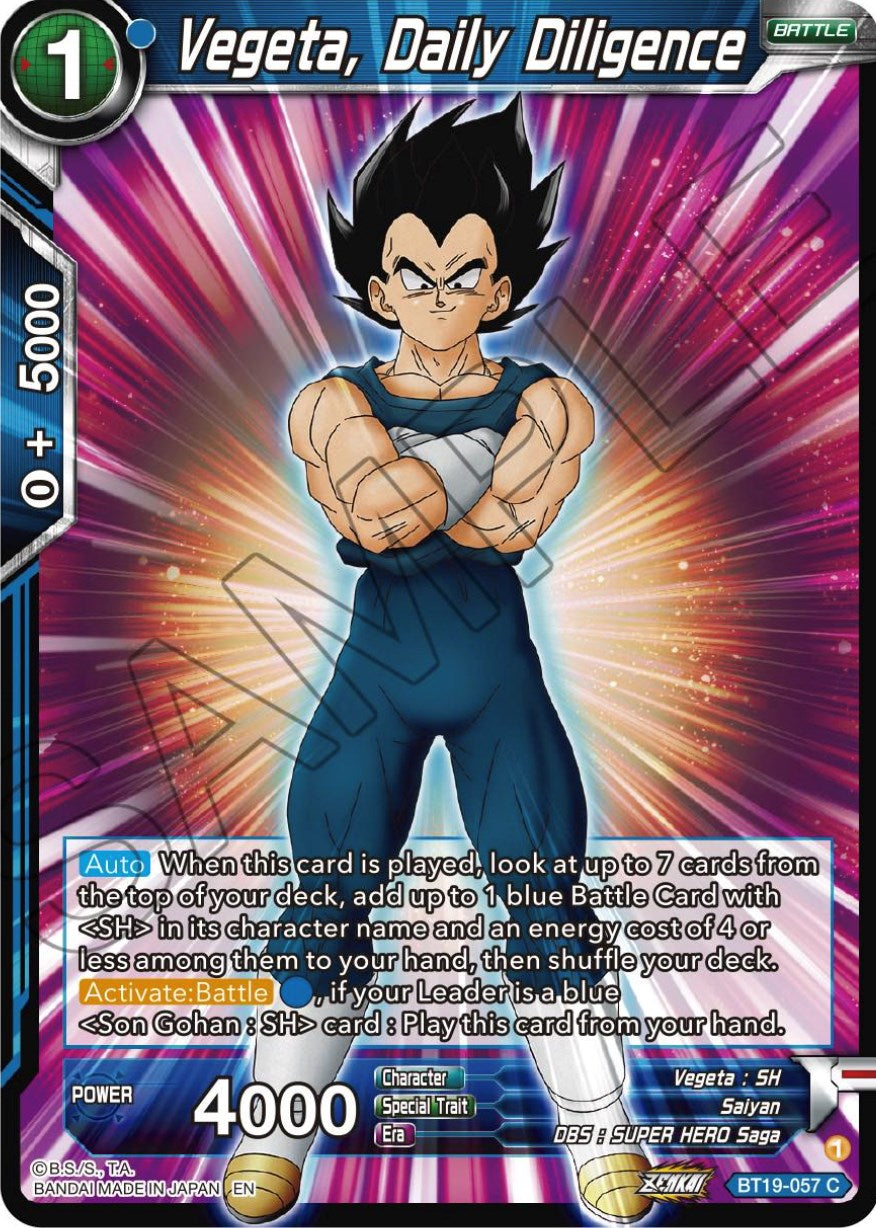 Vegeta, Daily Diligence (BT19-057) [Fighter's Ambition] | Total Play