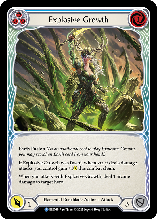 Explosive Growth (Blue) [ELE069] (Tales of Aria)  1st Edition Normal | Total Play