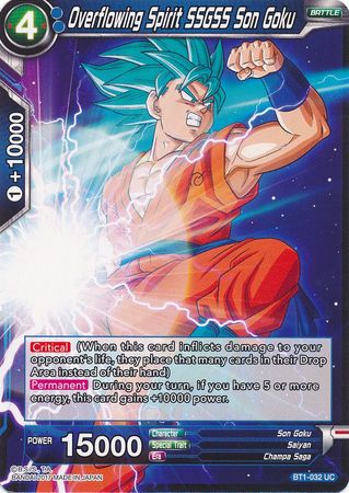 Overflowing Spirit SSGSS Son Goku (BT1-032) [Galactic Battle] | Total Play