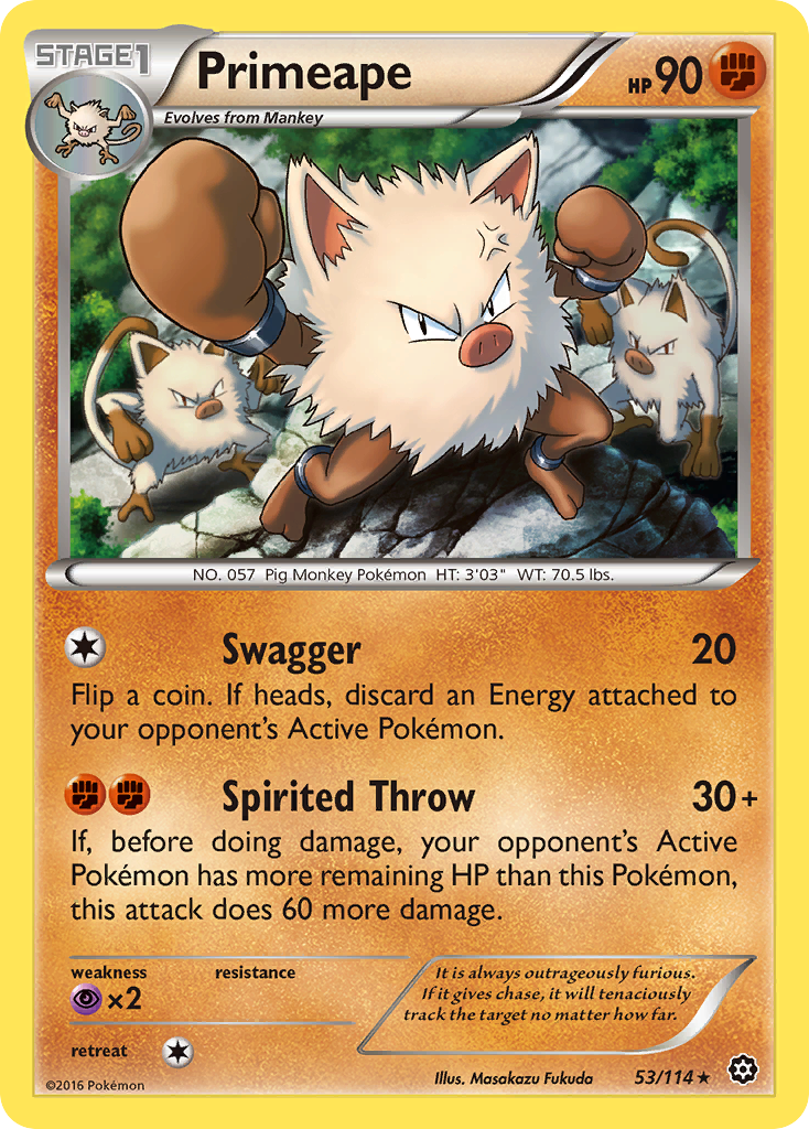 Primeape (53/114) [XY: Steam Siege] | Total Play