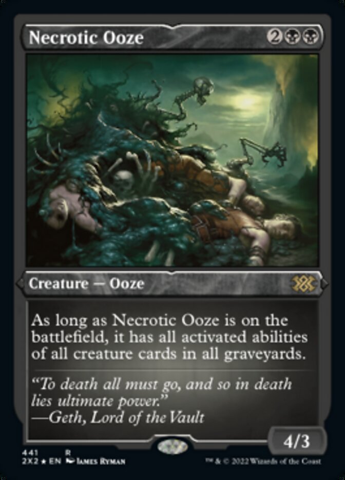 Necrotic Ooze (Foil Etched) [Double Masters 2022] | Total Play