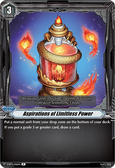 Aspirations of Limitless Power (V-BT12/046EN) [Divine Lightning Radiance] | Total Play