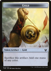 Human Soldier // Gold Double-Sided Token [Theros Beyond Death Tokens] | Total Play