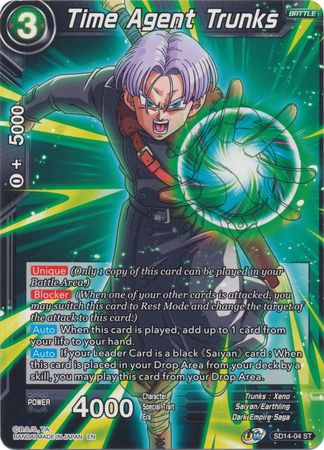 Time Agent Trunks (Starter Deck - Saiyan Wonder) (SD14-04) [Rise of the Unison Warrior] | Total Play