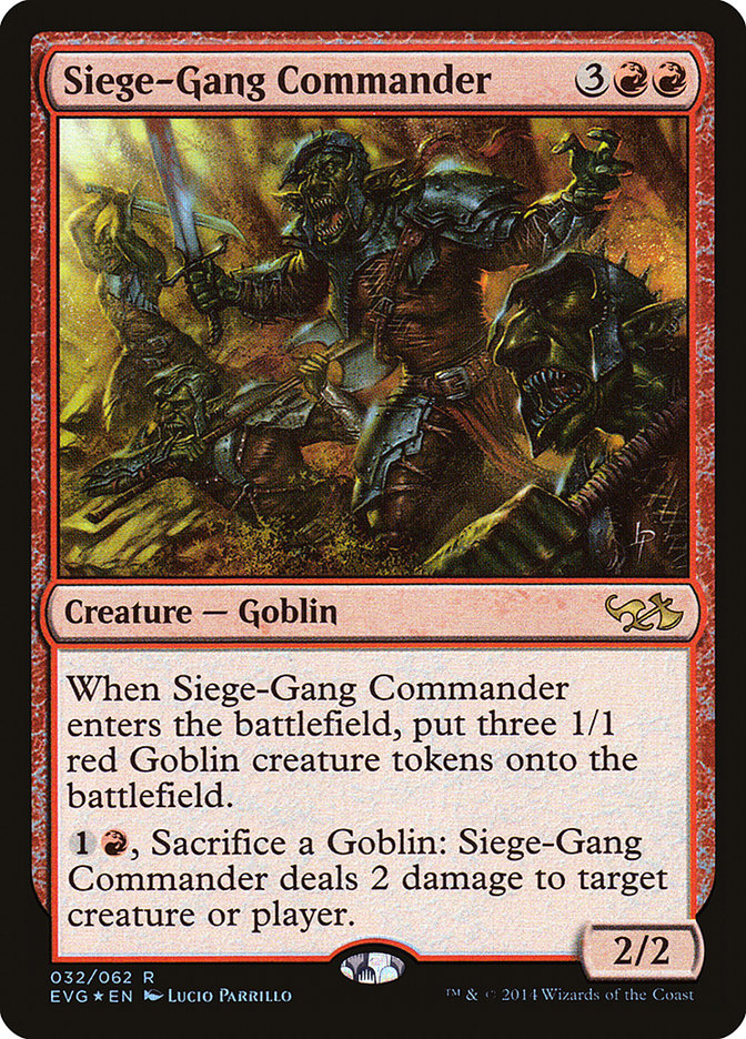 Siege-Gang Commander (Elves vs. Goblins) [Duel Decks Anthology] | Total Play