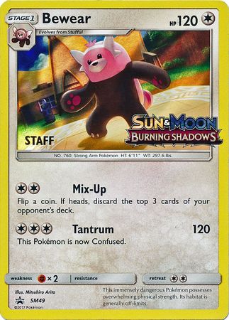 Bewear (SM49) (Staff Prerelease Promo) [Sun & Moon: Black Star Promos] | Total Play