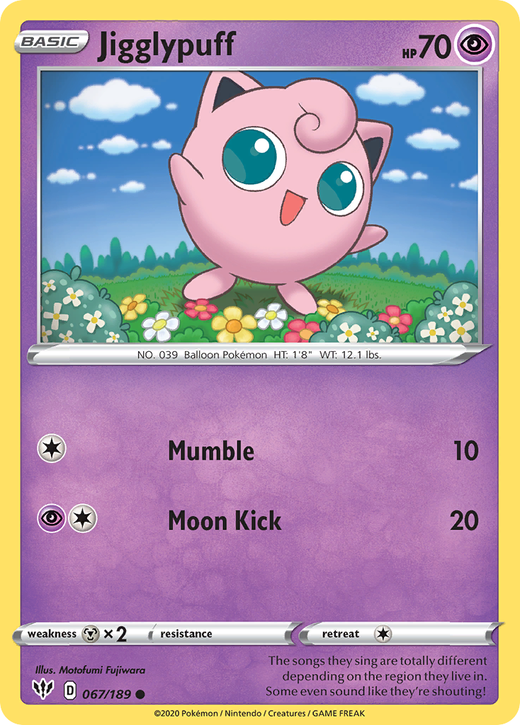 Jigglypuff (067/189) [Sword & Shield: Darkness Ablaze] | Total Play