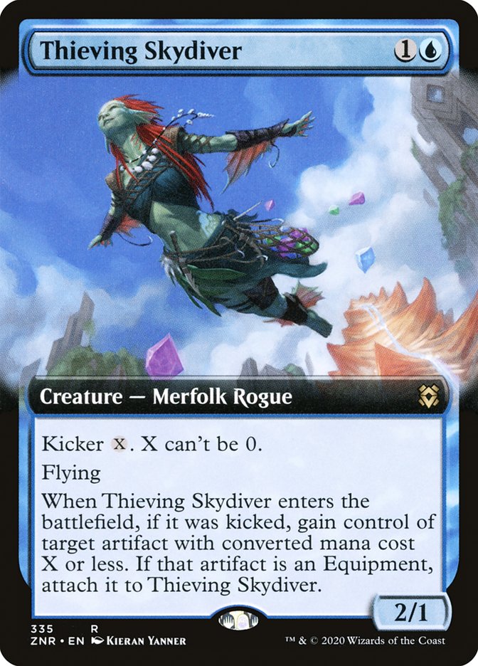 Thieving Skydiver (Extended Art) [Zendikar Rising] | Total Play