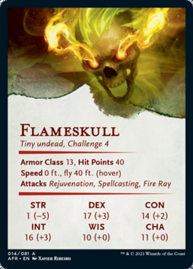 Flameskull Art Card [Dungeons & Dragons: Adventures in the Forgotten Realms Art Series] | Total Play