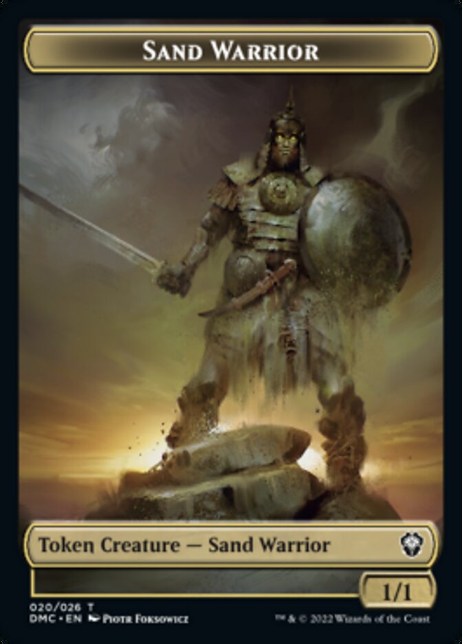 Sand Warrior Token [Dominaria United Commander Tokens] | Total Play