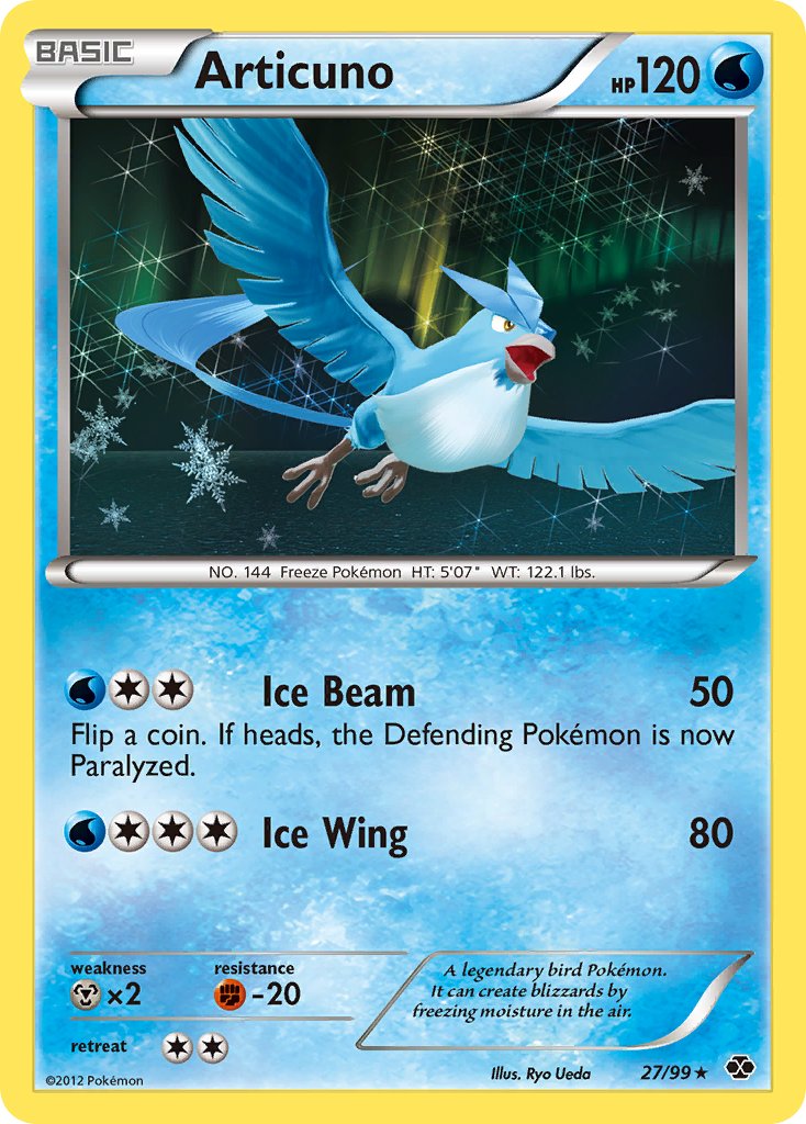 Articuno (27/99) (Blister Exclusive) [Black & White: Next Destinies] | Total Play